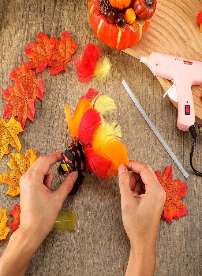 Seenelling 20 Sets Thanksgiving Pinecone Turkey Craft Kit Fall Autumn Craft Kits DIY Turkey Handcraft Sets Thankful Dinner Activity Project, Table Centerpiece Decorations Party Favor Supplies - Image 3